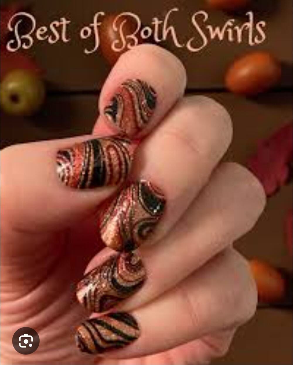 Color Street Nail Strips Best of Both Swirls Marble Inspired Glitter